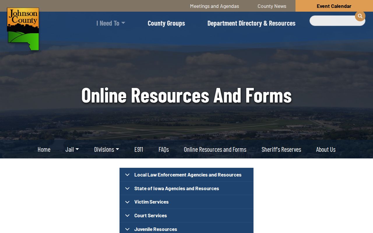 Johnson County Sheriff national wanted resource links